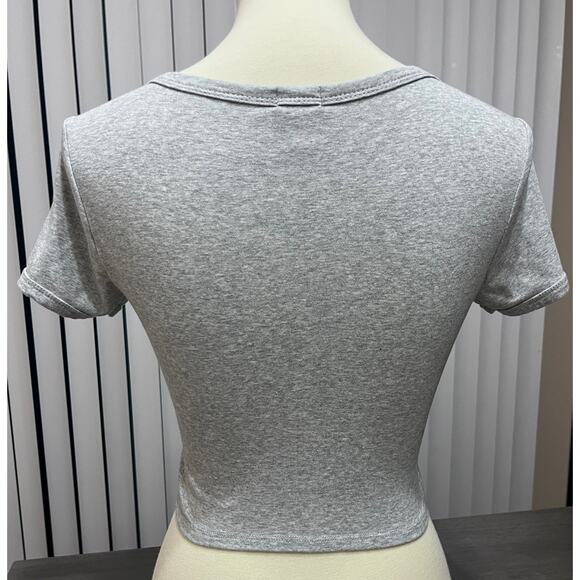 Women's Grey Crop Top - Picture 4 of 4
